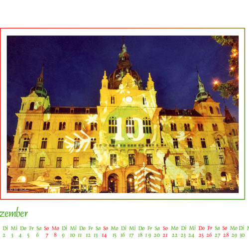 Rathaus als Adventkalender
